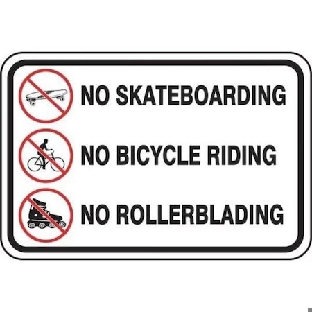 Accuform TRAFFIC SIGN NO SKATEBOARDING  NO FRP294RA FRP294RA